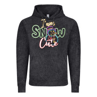 Vintage Black T am SNOW CUTE Vintage Hoodie - CowhideDigitalArt