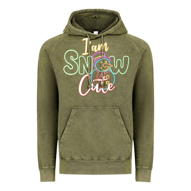 T Am Snow Cute Vintage Hoodie by CowhideDigitalArt | Teevron