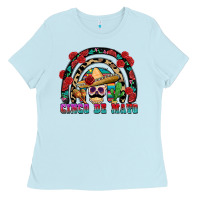 Baby Blue Cinco de mayo rainbow Ladies Tee - FaDigitalArtStudio
