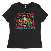 Black Cinco de mayo rainbow Ladies Tee - FaDigitalArtStudio