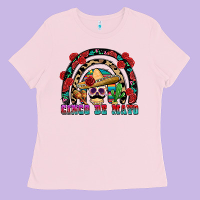 Cinco De Mayo Rainbow Ladies Tee Designed By Fadigitalartstudio