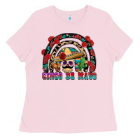 Bubblegum Pink Cinco de mayo rainbow Ladies Tee - FaDigitalArtStudio