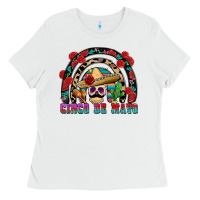 White Cinco de mayo rainbow Ladies Tee - FaDigitalArtStudio