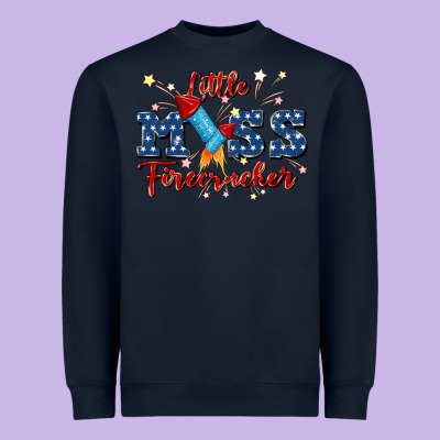 Little Miss Firecracker Heavyweight Sweatshirt Designed By Jahusdesignshop
