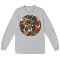 Moon Dust african fabric pattern round earrings 5 Long Sleeve Tee - BundleAndBundleShop