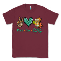 Burgundy peace love pumpkin spice latte Classic Tee - Jasminsmagicworld