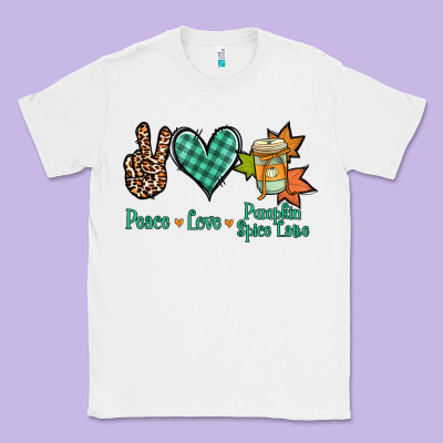 Peace Love Pumpkin Spice Latte Classic Tee Designed By Jasminsmagicworld