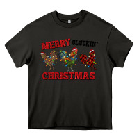 Asphalt Merry Cluckin' Christmas Heavy Core Tee - RanaPortraitStore