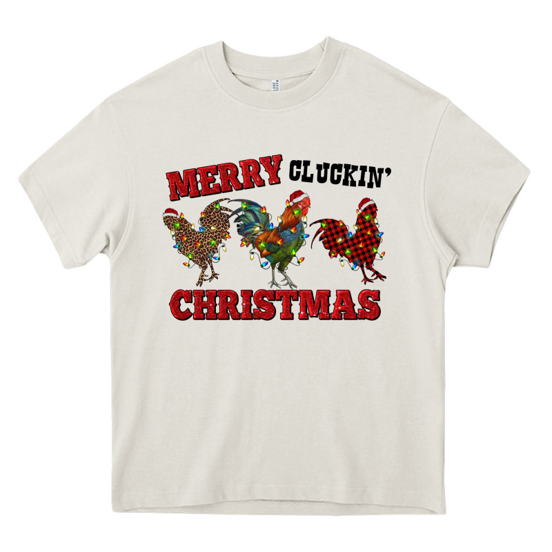 Merry Cluckin' Christmas Heavy Core Tee by RanaPortraitStore | Teevron