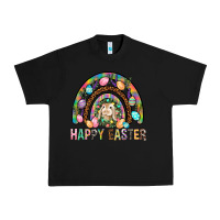 Black Happy Easter Rainbow Urban Heavy Tee - BundleAndBundleShop