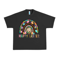Pigment Black Happy Easter Rainbow Urban Heavy Tee - BundleAndBundleShop