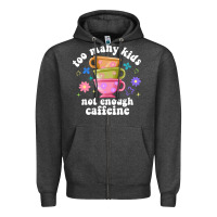 Charcoal Heather too many kids not enough caffeine Zipper Hoodie - JahusDesignShop