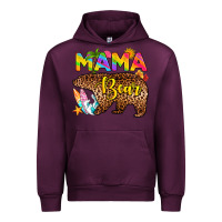 Mauve Wine mama bear summer Urban Hoodie - RanaPortraitStore