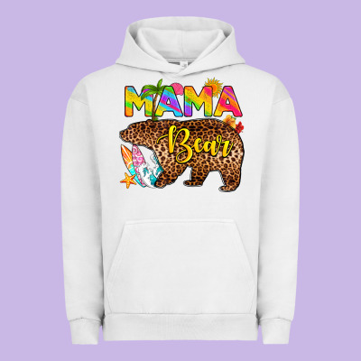 Mama Bear Summer Urban Hoodie Designed By Ranaportraitstore