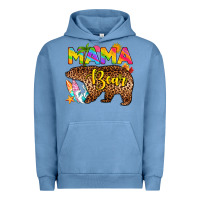 Pigment Pebble Blue mama bear summer Urban Hoodie - RanaPortraitStore
