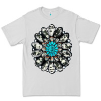 Dove Grey cowhide aztec gemstone Premium Tee - RanaPortraitStore