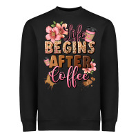 Black life begins after coffee Heavyweight Sweatshirt - JahusDesignShop