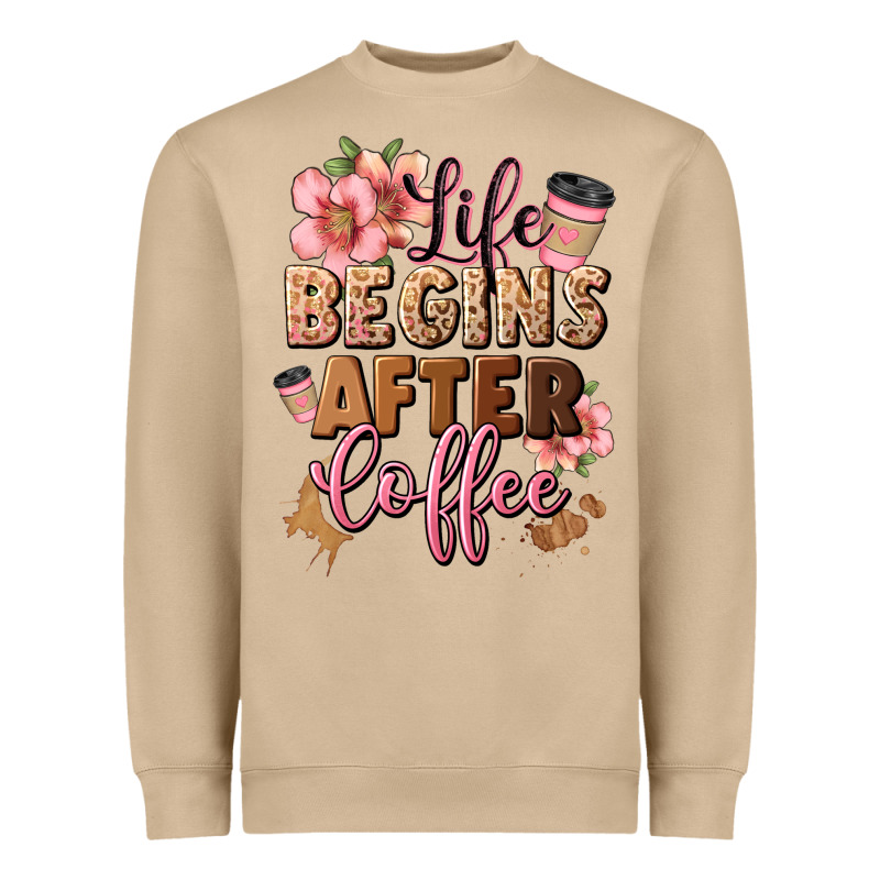 Life Begins After Coffee Heavyweight Sweatshirt by JahusDesignShop | Teevron