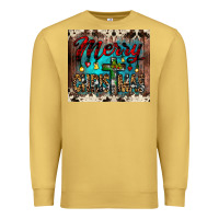 Antique Gold merry christmas cross tumbler Premium Sweatshirt - JahusDesignShop