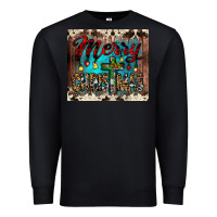 Black merry christmas cross tumbler Premium Sweatshirt - JahusDesignShop