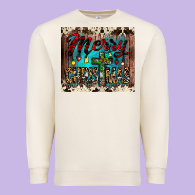 Merry Christmas Cross Tumbler Premium Sweatshirt Designed By Jahusdesignshop