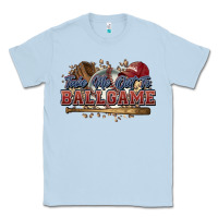 Dusty Blue Take me out to ball game baseball Classic Tee - HowdyJamesFarm