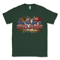 Sports Green Take me out to ball game baseball Classic Tee - HowdyJamesFarm