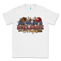 White Take me out to ball game baseball Classic Tee - HowdyJamesFarm