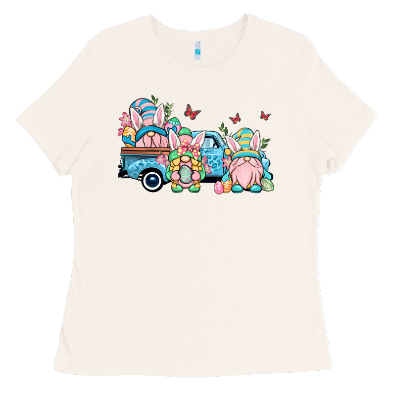 Easter Gnomes Truck Ladies Tee by OliviaCreatesArt | Teevron