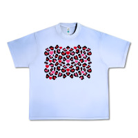 Grape Ice valentines day leopard and heart background Urban Heavy Tee - FaDigitalArtStudio