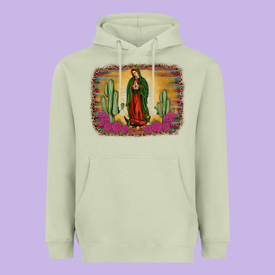 Western Our Lady Of Guadalupe Heavyweight Hoodie Designed By Jahusdesignshop