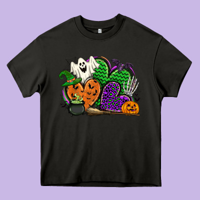 Halloween Heart Heavy Core Tee Designed By Cowgirlartshop