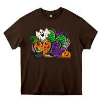 Chocolate Brown halloween heart Heavy Core Tee - CowGirlArtShop