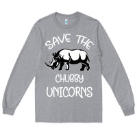 Heather Grey save the chubby unıcorns Long Sleeve Tee - Bettercallsaul