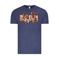 Vintage Denim football love Vintage Tee - FaDigitalArtStudio