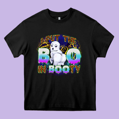 I Put Boo In Booty Heavy Core Tee Designed By Cowgirlartshop