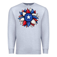 Heather Grey sunflower texas flag 2 Premium Sweatshirt - JahusDesignShop