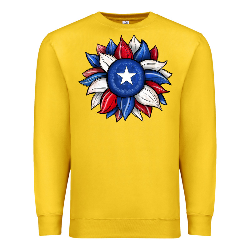 Sunflower Texas Flag 2 Premium Sweatshirt by JahusDesignShop | Teevron