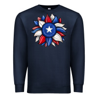 Navy sunflower texas flag 2 Premium Sweatshirt - JahusDesignShop