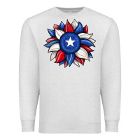 Oatmeal Heather sunflower texas flag 2 Premium Sweatshirt - JahusDesignShop