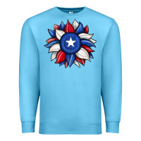 Ocean Blue sunflower texas flag 2 Premium Sweatshirt - JahusDesignShop