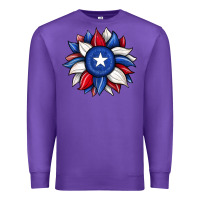 Purple sunflower texas flag 2 Premium Sweatshirt - JahusDesignShop