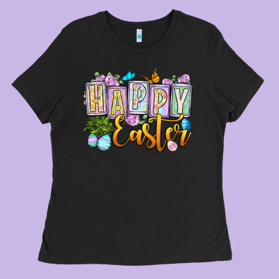 Happy Easter Ladies Tee Designed By Oliviacreatesart
