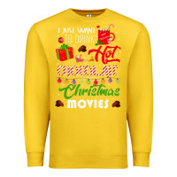 Lemon i just want to drink hot chocolate watch christmas movies premium Premium Sweatshirt - baoMotion