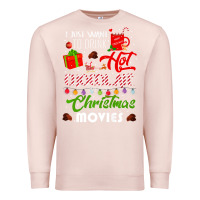 Pale Pink i just want to drink hot chocolate watch christmas movies premium Premium Sweatshirt - baoMotion