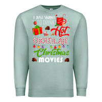 Seafoam i just want to drink hot chocolate watch christmas movies premium Premium Sweatshirt - baoMotion