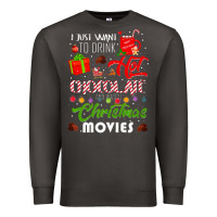 Smoke i just want to drink hot chocolate watch christmas movies premium Premium Sweatshirt - baoMotion
