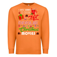 Carrot i just want to drink hot chocolate watch christmas movies premium Premium Sweatshirt - baoMotion