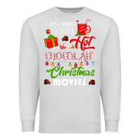 Dove Grey i just want to drink hot chocolate watch christmas movies premium Premium Sweatshirt - baoMotion