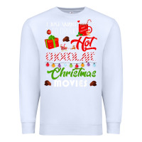 White i just want to drink hot chocolate watch christmas movies premium Premium Sweatshirt - baoMotion